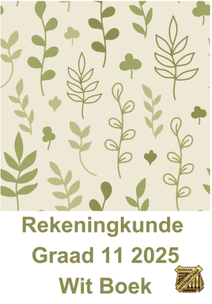 Rekeningkunde Graad 11 Werkboek